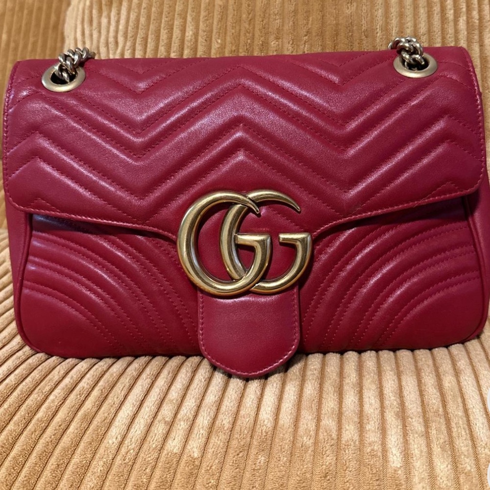 Gucci calfskin matelasse medium GG marking shoulder bag